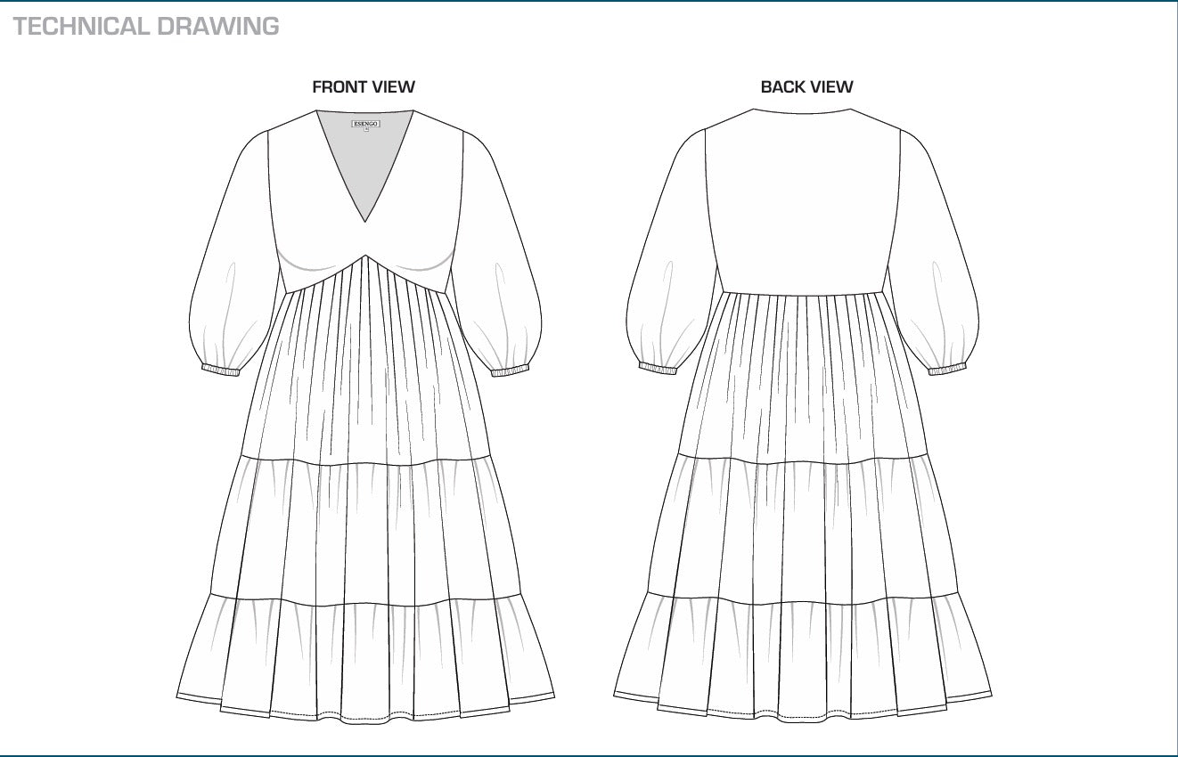 Naomi - Layered Batik Dress